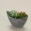 Hohe Pflanzschalen oval 2er Set 20, 24 cm für draussen Produktbild-Vorschau 4