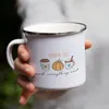 Pumpkin Spice And Everything Nice Emaille Tasse Kürbissuppe Produktbild-Vorschau 4