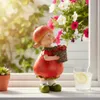 Erdbeermädchen Figur Sommerdeko Handbemalt für Wohnzimmer Produktbild-Vorschau 2