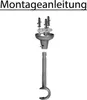 MDEKOR Deckenträger 1-läufig Antik Stahl Deckenhalter mit Produktbild-Vorschau 4