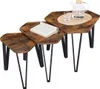 Vasagle 3er-Set Couchtische im Industriestil, braun, Produktbild-Vorschau 8