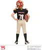 A child wearing an American football costume, holding a football. Produktbild-Vorschau