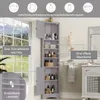 Armoire de salle de bain triangulaire 37×24,5×170 cm, MDF, Voir les images du produit 6