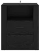 vidaXL Table de chevet noire aspect chêne 35 x 50 x 60 cm Voir les images du produit 6