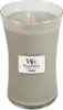 A WoodWick Fireside scented candle in a glass jar. Podgląd zdjęcia produktu
