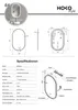 HOKO Badspiegel 60x100cm Antibeschlag Wandspiegel Oval mit Produktbild-Vorschau 8