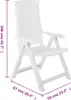 vidaXL Chaises de jardin réglables 2 pcs. Plastique blanc Voir les images du produit 7