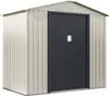 Abri de jardin métal "Nebraska" - 4.07 m² - Beige/Gris Voir les images du produit 1