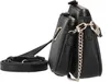 A black Guess handbag with a crossbody strap and chain detail, shown against a white background. Produktbild-Vorschau