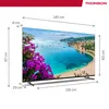 A television with dimensions indicated by measurement lines and text. Produktbild-Vorschau