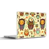 MuchoWow® Laptop Aufkleber Sticker Cover Eule - Kopfhörer - Produktbild-Vorschau 1
