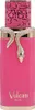A pink perfume bottle with a gold snake wrapped around the neck and a patterned cap. Voir les images du produit