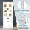 Merax Hochschrank mit 3 Schubladen,  Standvitrine mit LED Produktbild-Vorschau 7