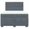 Boxspringbett mit Matratze Dunkelgrau 160x200 cm Samt Produktbild-Vorschau 4