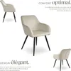 Chaise MARILYN Effet Velours Style Scandinave - crème/noir, Voir les images du produit 3