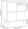 vidaXL Příborník bílý 60x35x70 cm Materiál dřeva Náhled obrázku produktu 9