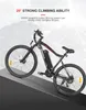 An electric bicycle is shown on a gradient surface with a mountain backdrop. Produktbild-Vorschau