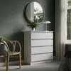 Kommode 76cm breit mit 4 Schubladen Kommode weiß schmal Produktbild-Vorschau 1
