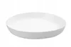 A white plant pot with a saucer, shown from a side angle against a white background. Podgląd zdjęcia produktu