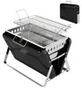 Koffergrill Holzkohle klappbar, Campinggrill Edelstahl, BBQ Produktbild-Vorschau 3