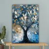 MuchoWow® - Leinwandbilder - Baum - Blau - Gold - Abstrakt, Produktbild-Vorschau 4