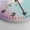 Wanduhr - Rund - Glasuhr - Modern Grafik Blume - 30x30cm - Produktbild-Vorschau 5