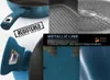 A collage of images showing different aspects of a blue frying pan, including close-ups of the handle, the interior surface, and the base, along with marketing text. Náhled obrázku produktu