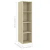 vidaXL Szafka wisząca pod TV dąb sonoma 37x37x142,5 cm Podgląd zdjęcia produktu 13
