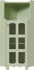 A corner cabinet with glass doors and shelves. Produktbild-Vorschau