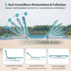 COSTWAY set di 2 lettini da spiaggia pieghevoli, lettino Anteprima dell’immagine prodotto 5
