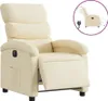 vidaXL Relaxsessel Elektrisch Creme Stoff Produktbild-Vorschau 1