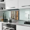Küchenrückwand Spritzschutz Glas mit Motiv Holzwandpaneele Produktbild-Vorschau 2