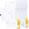 A close-up, side view of a white electrical circuit breaker with yellow levers. Anteprima dell’immagine prodotto