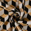 SCHÖNER LEBEN. Tischdecke Jacquard 3D Würfel schwarz gold Produktbild-Vorschau 5