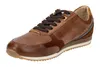 A single brown leather sneaker shown from a side-diagonal angle against a white background. Produktbild-Vorschau