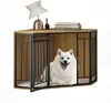 EUGAD Ecke-Hundekäfig mit Tür für Zuhause, Helle Eiche + Produktbild-Vorschau 2