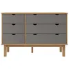 vidaXL Zásuvková skriňa OTTA Brown & Grey 111x43x73,5 cm z Náhľad obrázku produktu 3