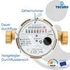 tecuro Wasserzähler mit Baulänge 110 mm, Q³ 2,5 m³/h, DN15, Produktbild-Vorschau 6