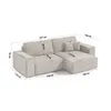 FEDVE Ecksofa Sekwana MINI L Form Sofa Schlaffunktion Produktbild-Vorschau 4