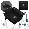 GRANMASTER Magma Granitspülbecken Komplett-Set Schwarzer Produktbild-Vorschau 2