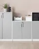 BELIANI Büroschrank Hellgrau / Weiß 80 x 80 x 40 cm Produktbild-Vorschau 3