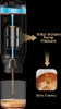 Diagram showing the internal workings of a portable espresso machine and the resulting coffee crema. Podgląd zdjęcia produktu