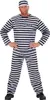 Costume de bagnard pour homme | Noir Blanc Taille : L Voir les images du produit 1