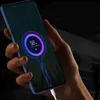 A hand holding a smartphone that is charging, displaying a charging animation. Produktbild-Vorschau