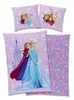 A set of Disney Frozen themed bedding, including pillowcases and a duvet cover, displayed flat. Produktbild-Vorschau