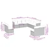 11-tlg. Garten-Sofagarnitur mit Kissen Beige Poly Rattan Produktbild-Vorschau 3
