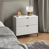 Noční stolek Vicco Eliza Bílá 66 x 60 cm se 2 zásuvkami, Náhled obrázku produktu 4