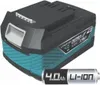 A product shot of a power tool battery with a separate graphic of a battery. Podgląd zdjęcia produktu