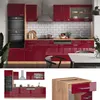 Küchenzeile Vicco R-Line Rot Hochglanz/Goldkraft Eiche 300 Produktbild-Vorschau 4
