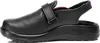 A side view of a black clog-style shoe with a slingback strap. Produktbild-Vorschau